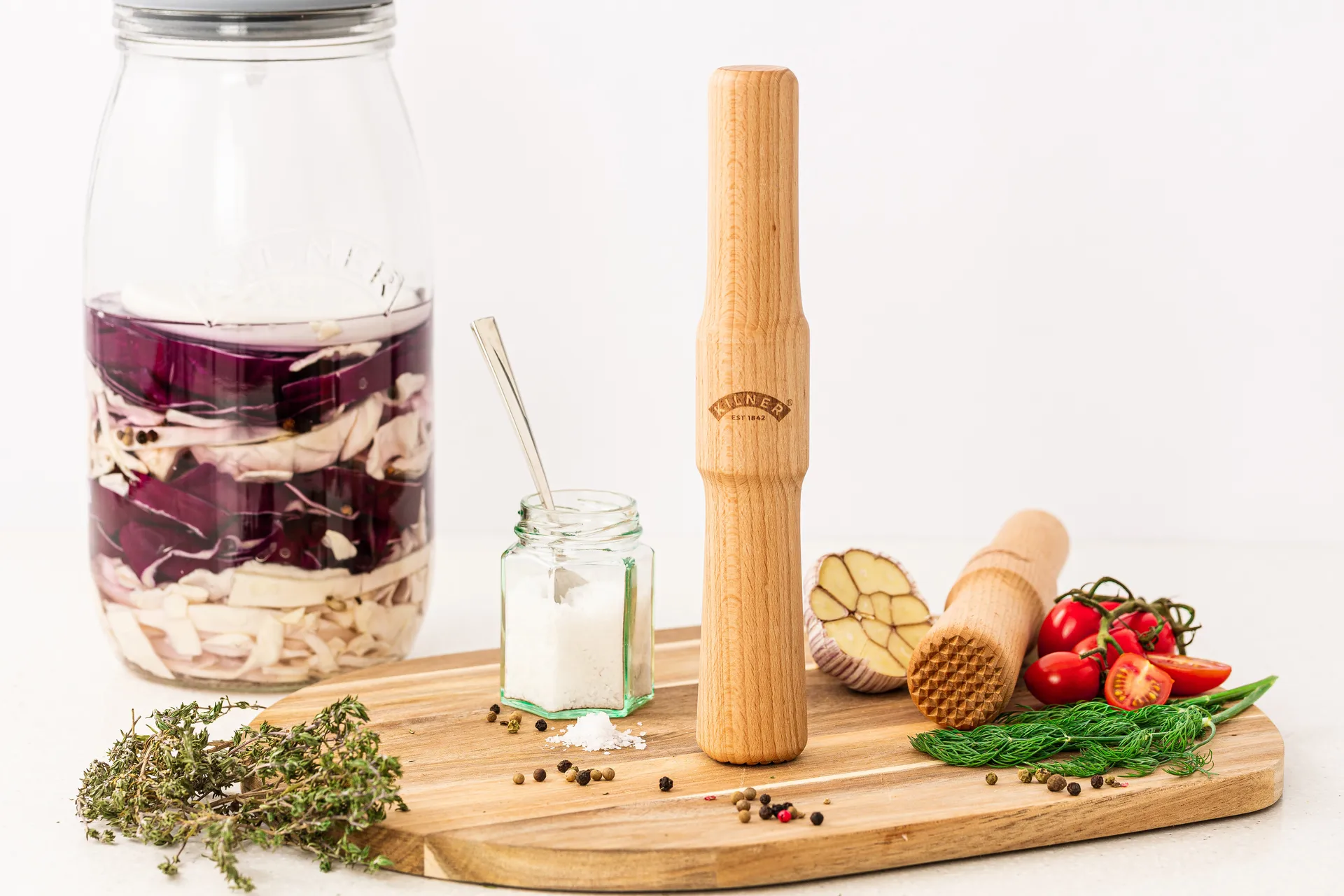 Tłuczek do fermentacji Kilner, Jasne drewno Kilner