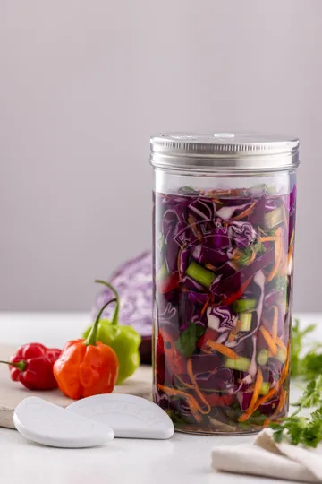 Zestaw do fermentacji Kilner - Przezroczysty-stal nierdzewna, 1 L - Kilner
