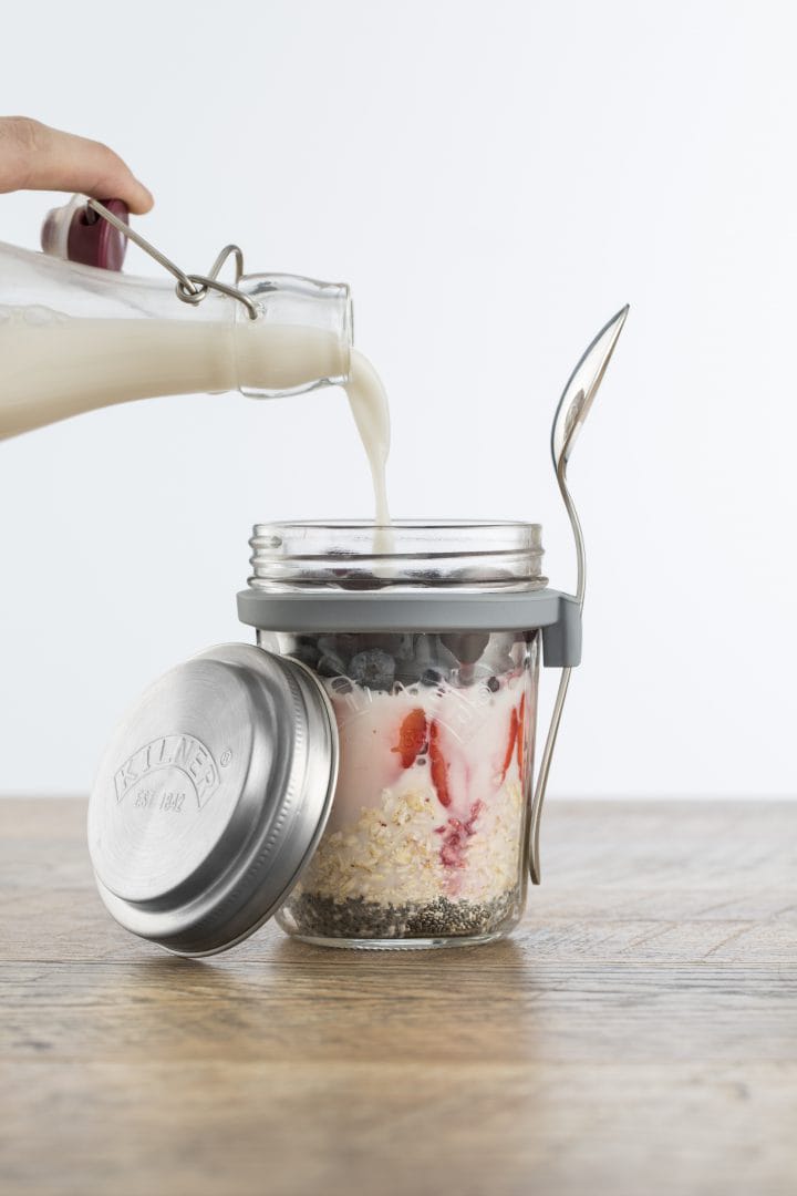 Zestaw śniadaniowy miska szklana + łyżka, 0,35 L Kilner