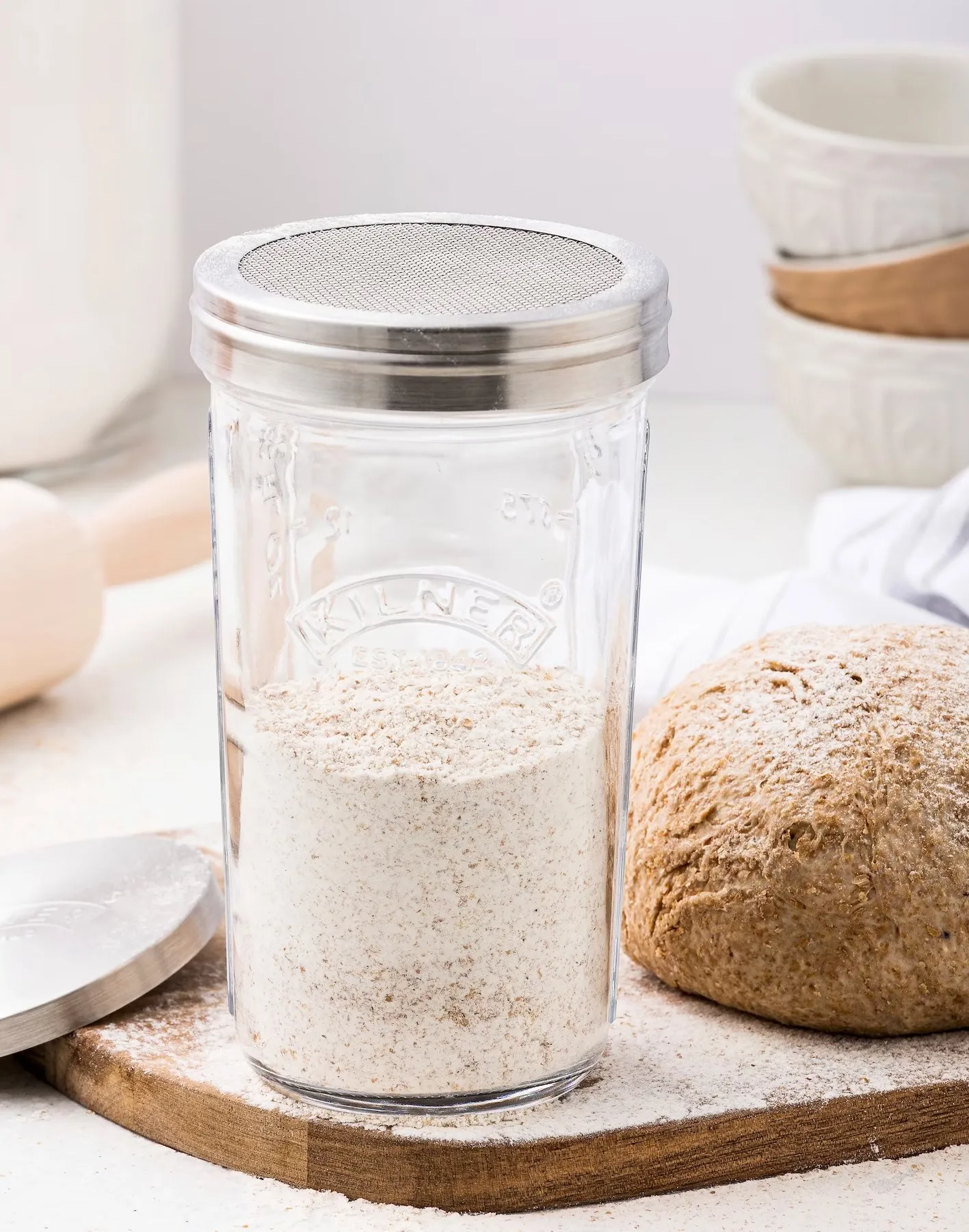 Zestaw słoika z sitem Kilner, Przezroczysty-stal nierdzewna, 0,5 l Kilner