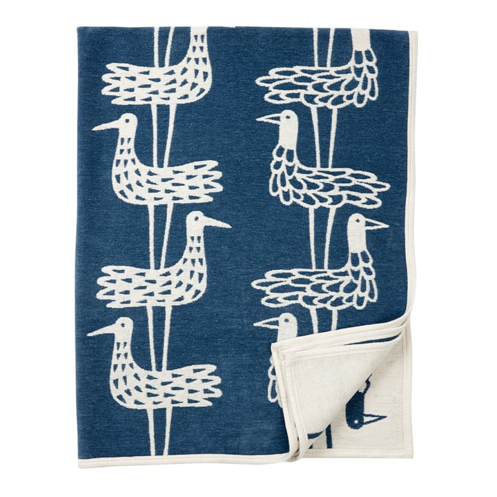 Filc szenilowy Shore birds, niebieski Klippan Yllefabrik