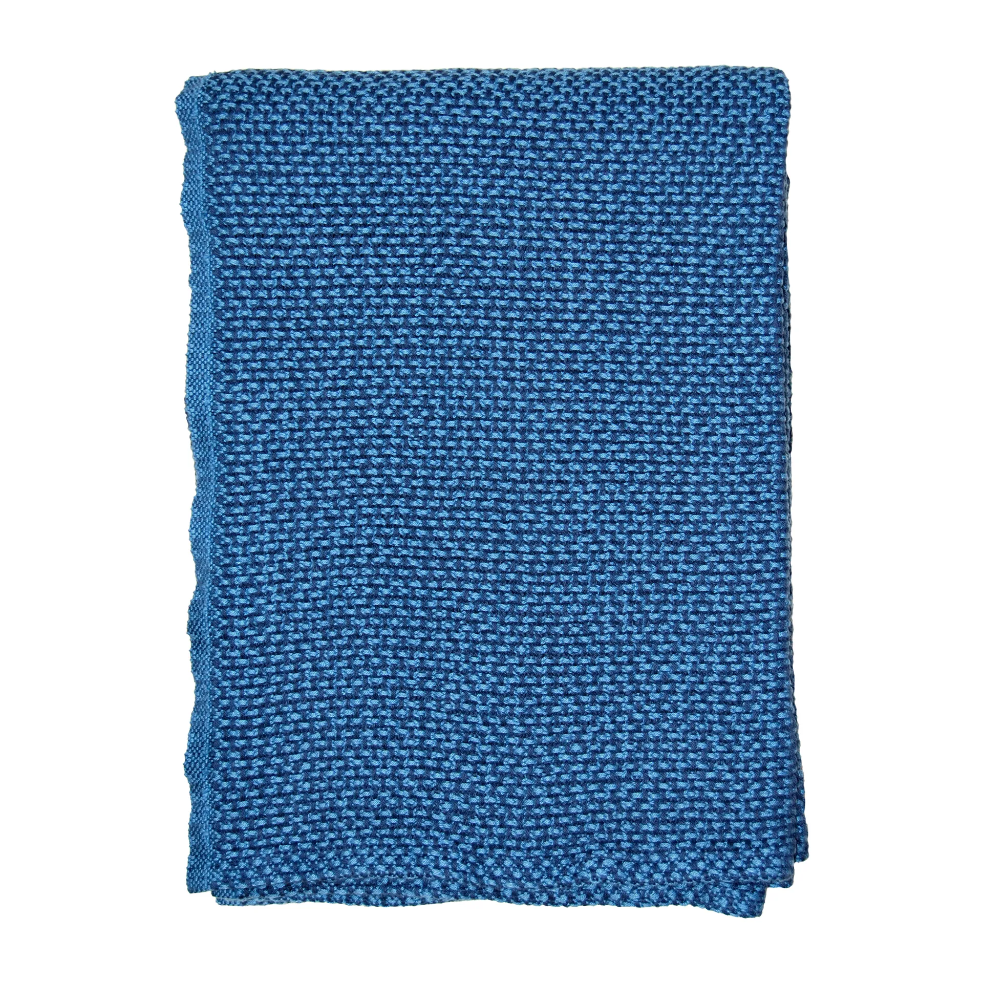Koc bawełniany Basket 130x180 cm, Sea blue (niebieski) Klippan Yllefabrik