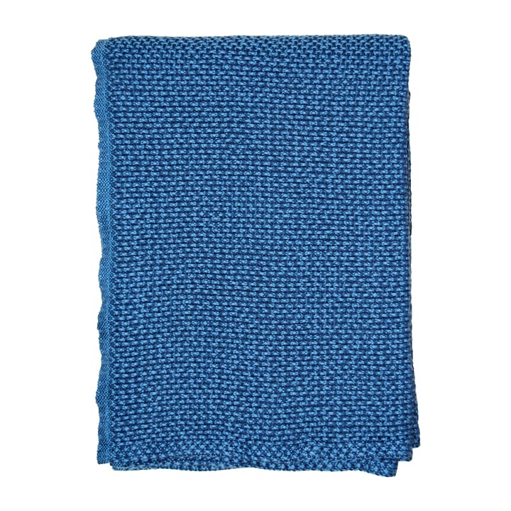 Koc bawełniany Basket 130x180 cm - Sea blue (niebieski) - Klippan Yllefabrik