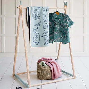 Koc dziecięcy Buddies 70x90 cm - Niebieski - Klippan Yllefabrik