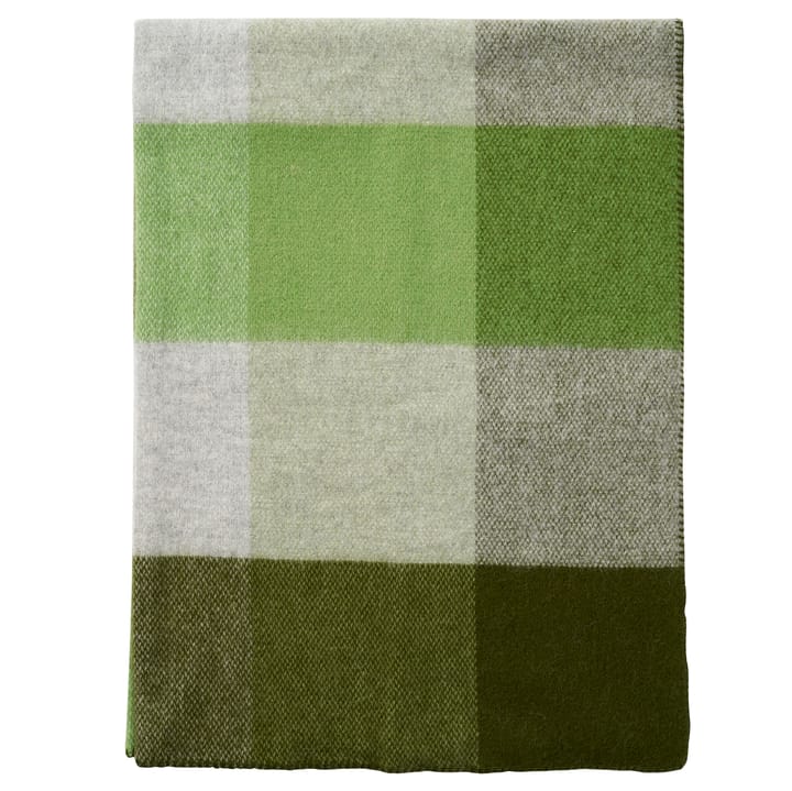 Koc wełniany Block 130x180 cm - Green - Klippan Yllefabrik