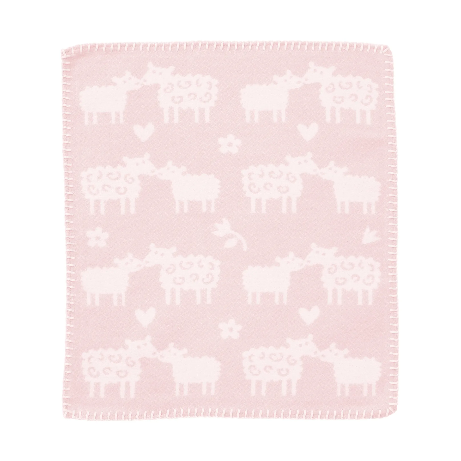 Kocyk przytulanka Bää, Soft pink, 34x40 cm Klippan Yllefabrik