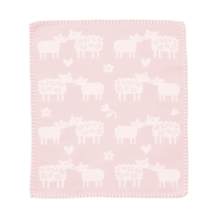 Kocyk przytulanka Bää - Soft pink, 34x40 cm - Klippan Yllefabrik