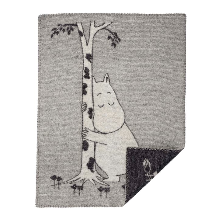 Moomin Tree Hug kocyk dla dziecka - szary - Klippan Yllefabrik