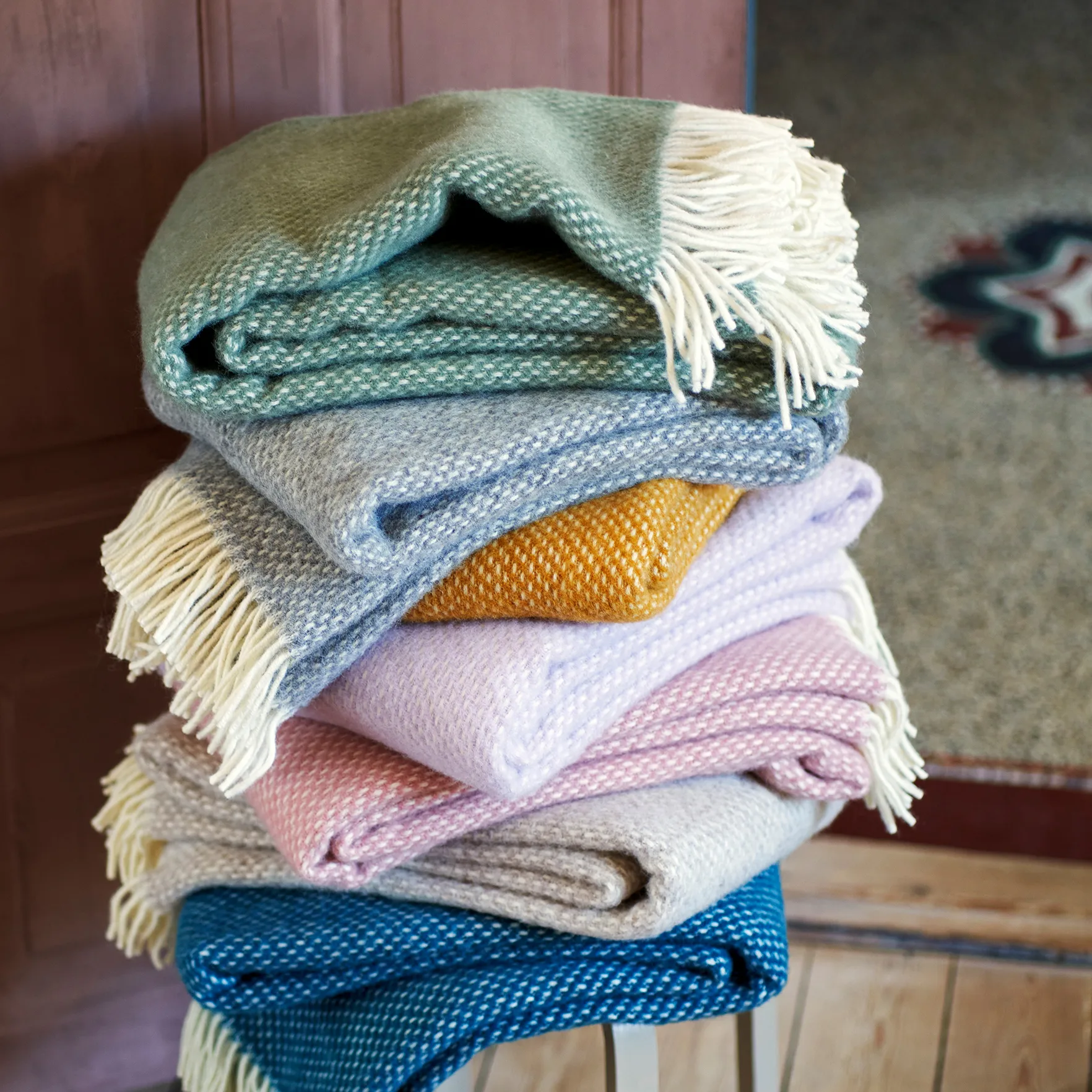 Pled Preppy, Dusty Green (zieleń) Klippan Yllefabrik