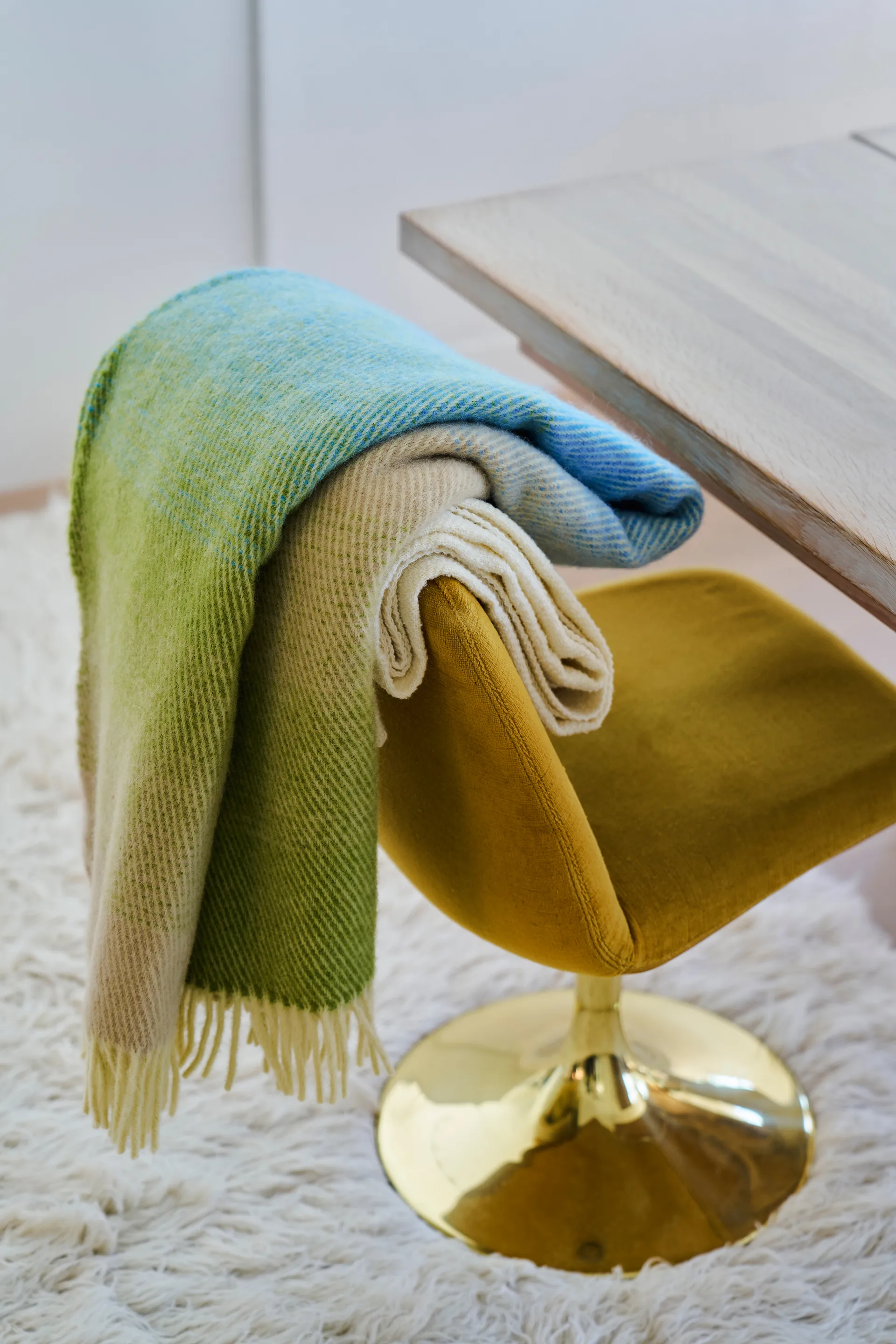 Pled wełniany Aurora 130x200 cm, Pastelowy sen Klippan Yllefabrik