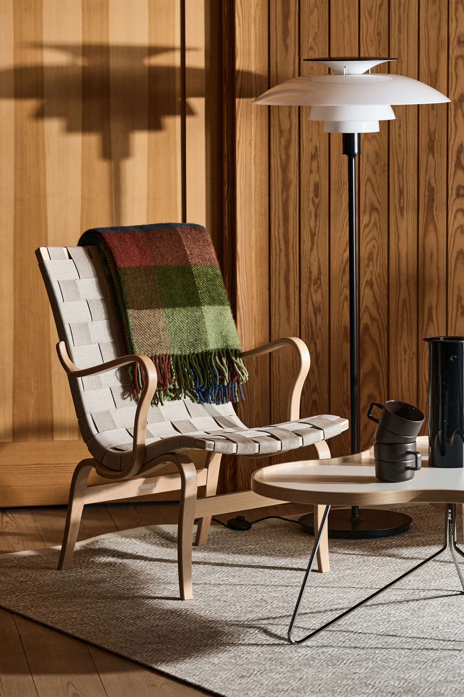 Pled wełniany Gotland 130x200 cm, Multi-zielony Klippan Yllefabrik