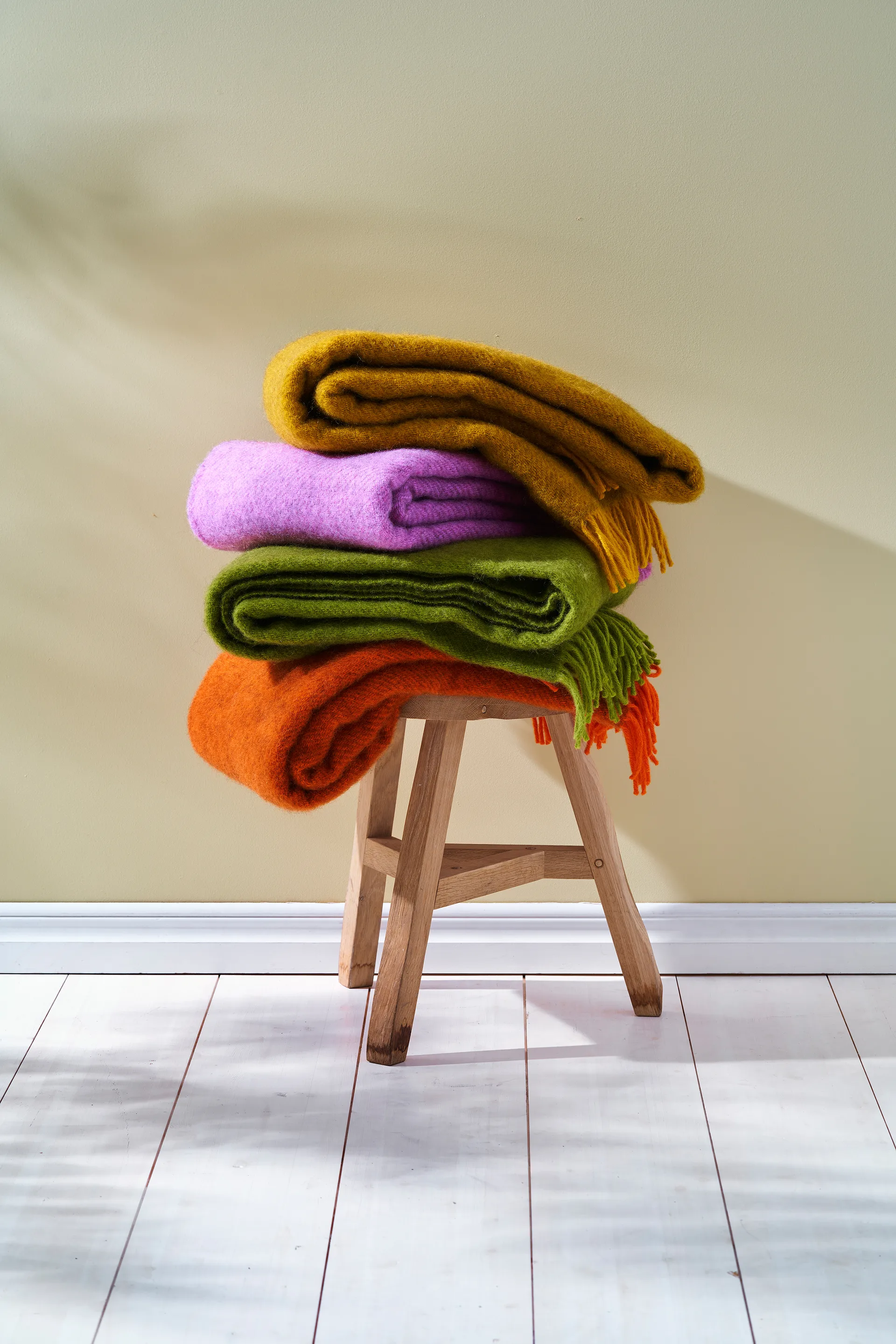 Pled wełniany Gotland 130x200 cm, Pomarańczowy Klippan Yllefabrik