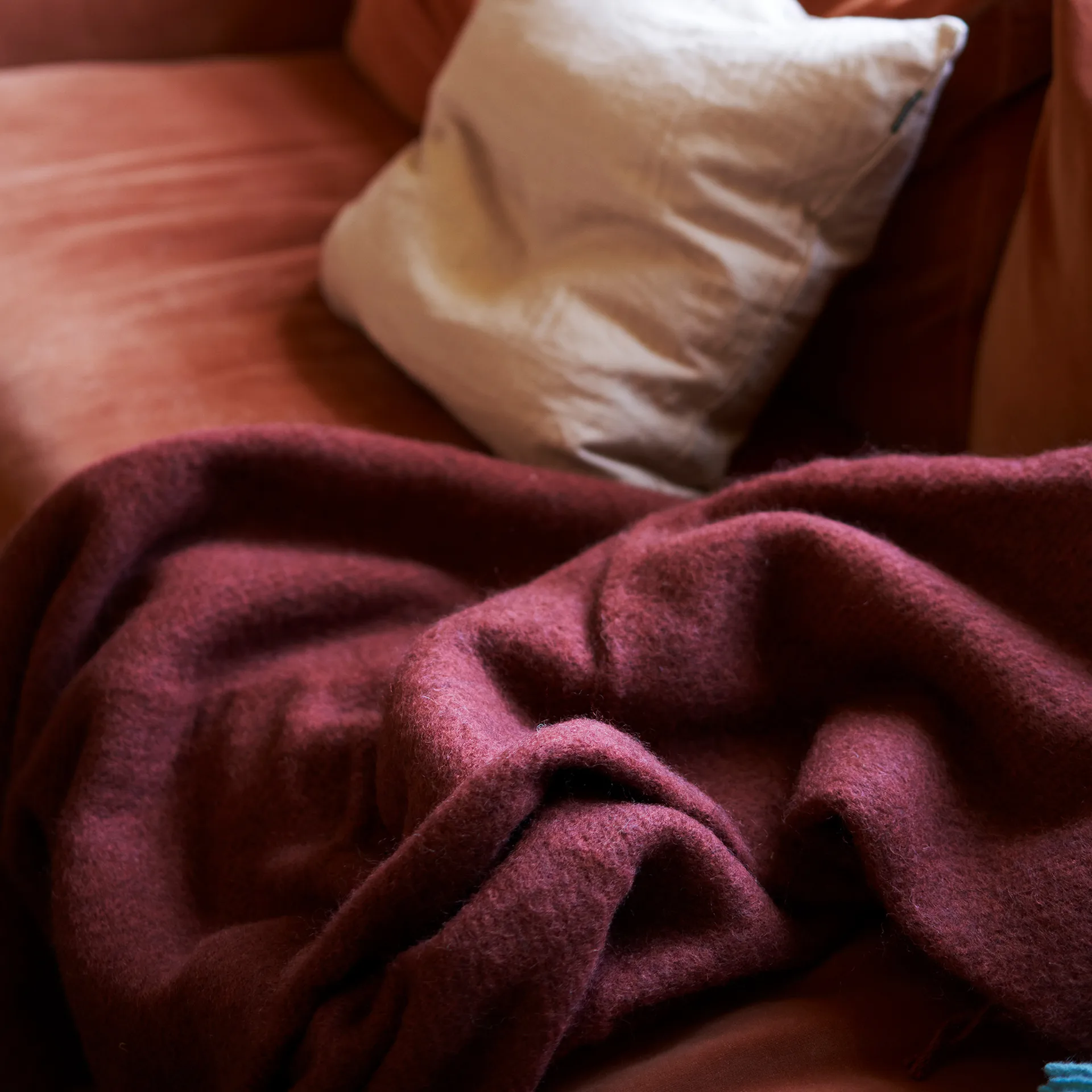 Pled wełniany Gotland 130x200 cm, Rdza Klippan Yllefabrik