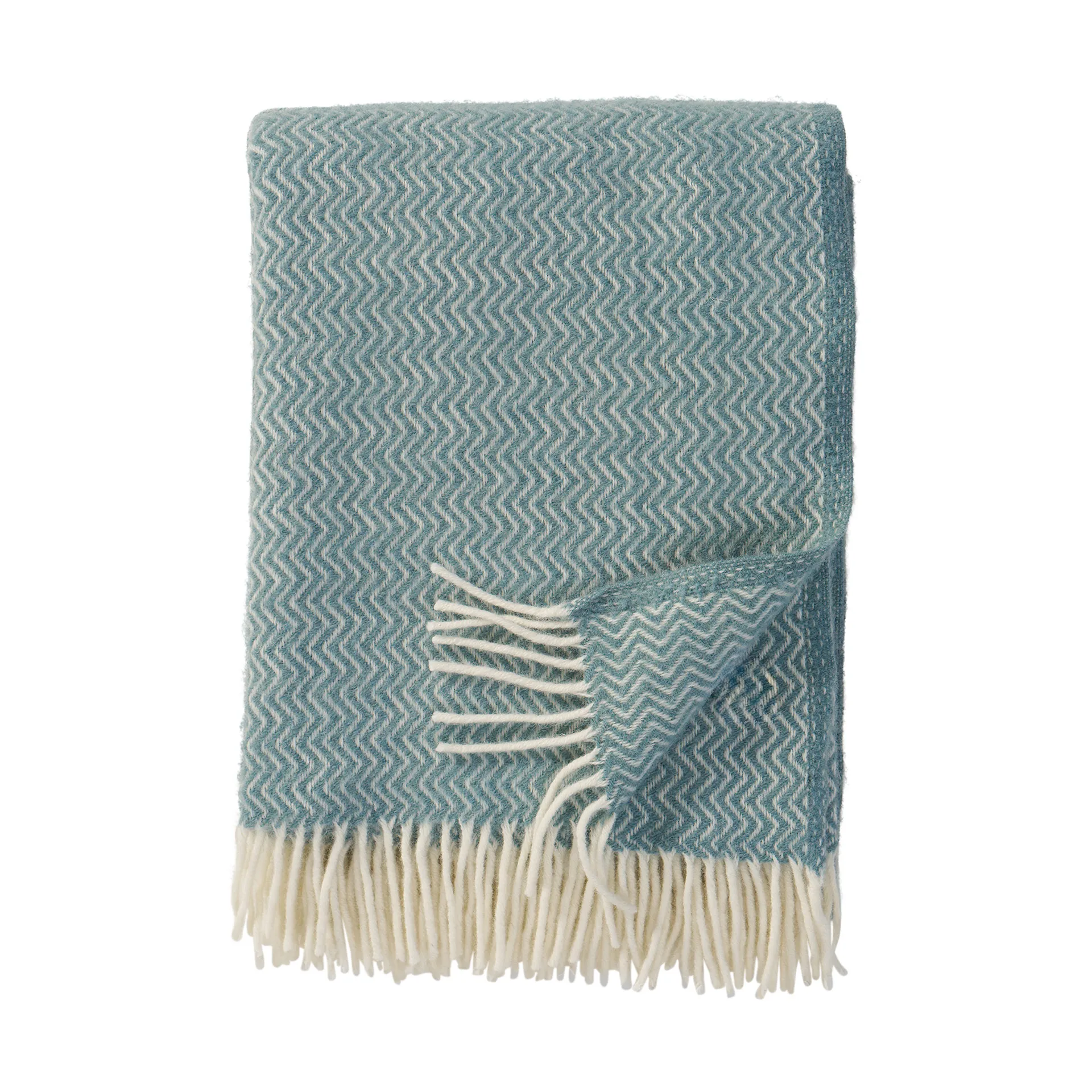 Pled wełniany Sorbet 130x200 cm, Jedwabny niebieski Klippan Yllefabrik