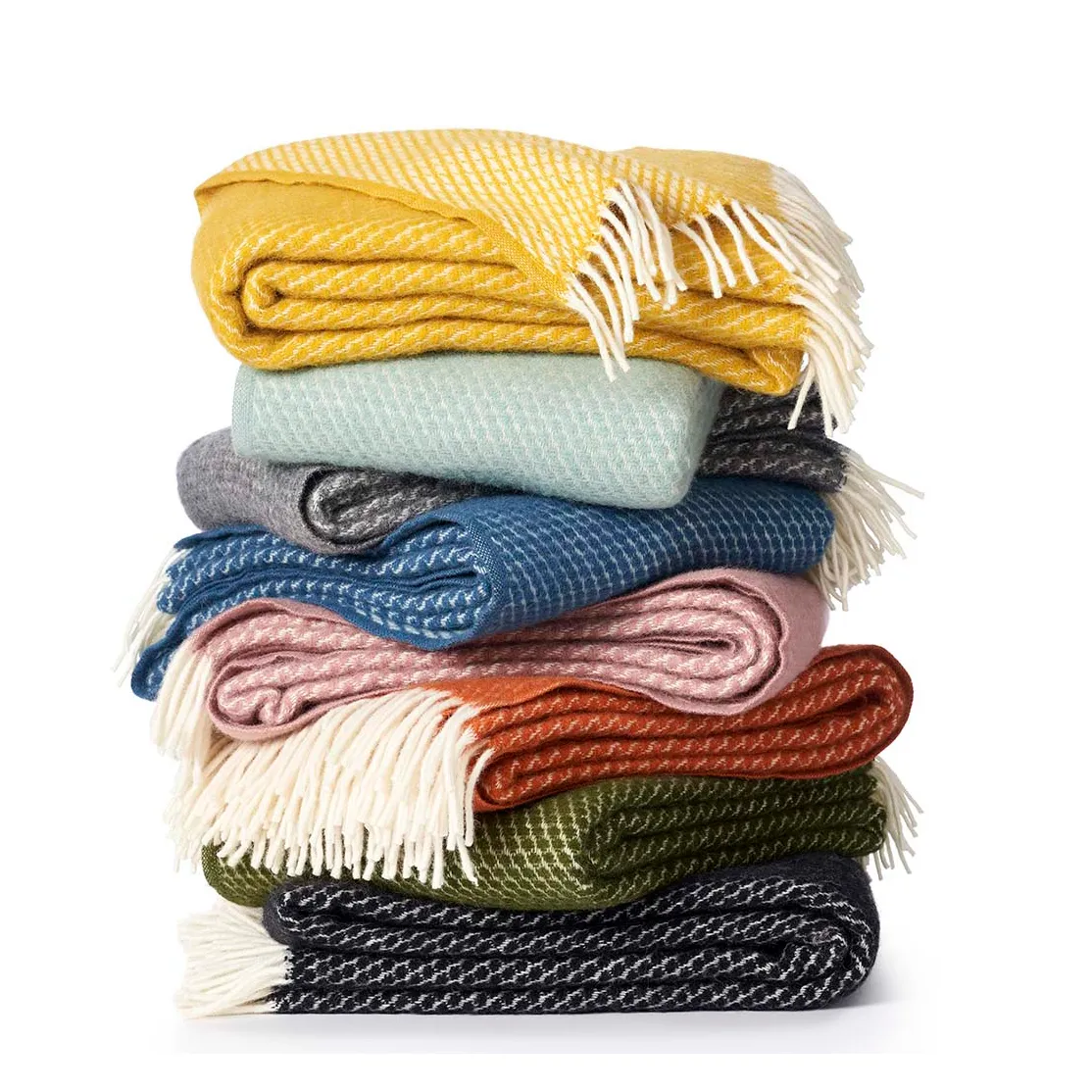 Pled wełniany Velvet, avokado Klippan Yllefabrik