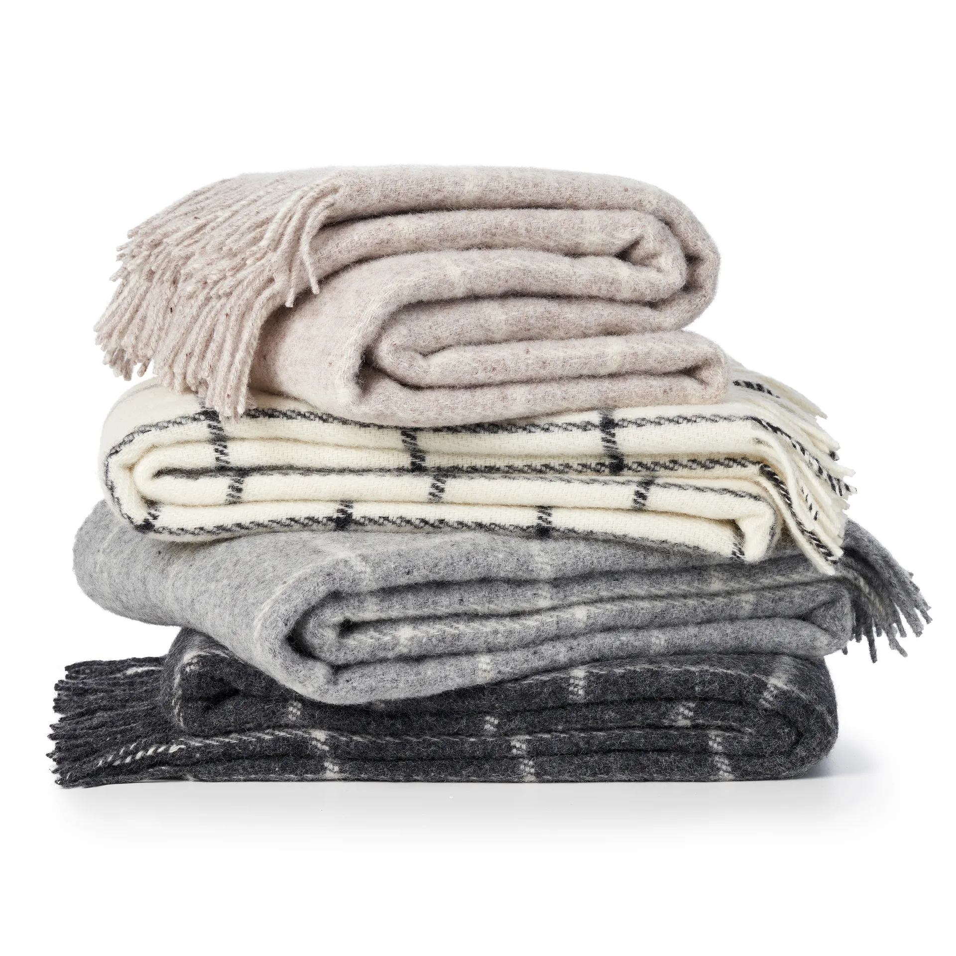 Pled wełniany Vinga, Beżowy Klippan Yllefabrik