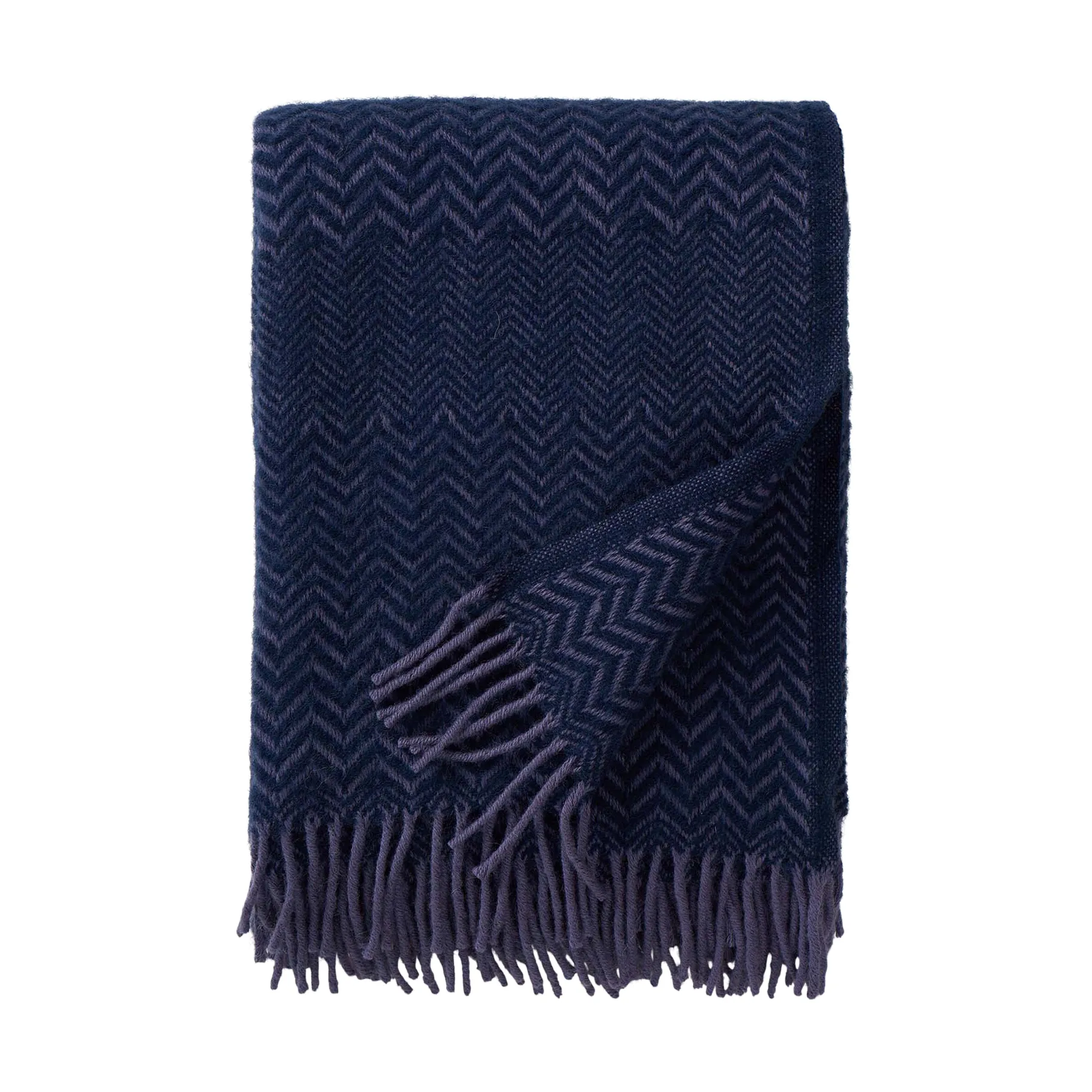 Pled wełniany Zigzag 130x200 cm, Heather Klippan Yllefabrik