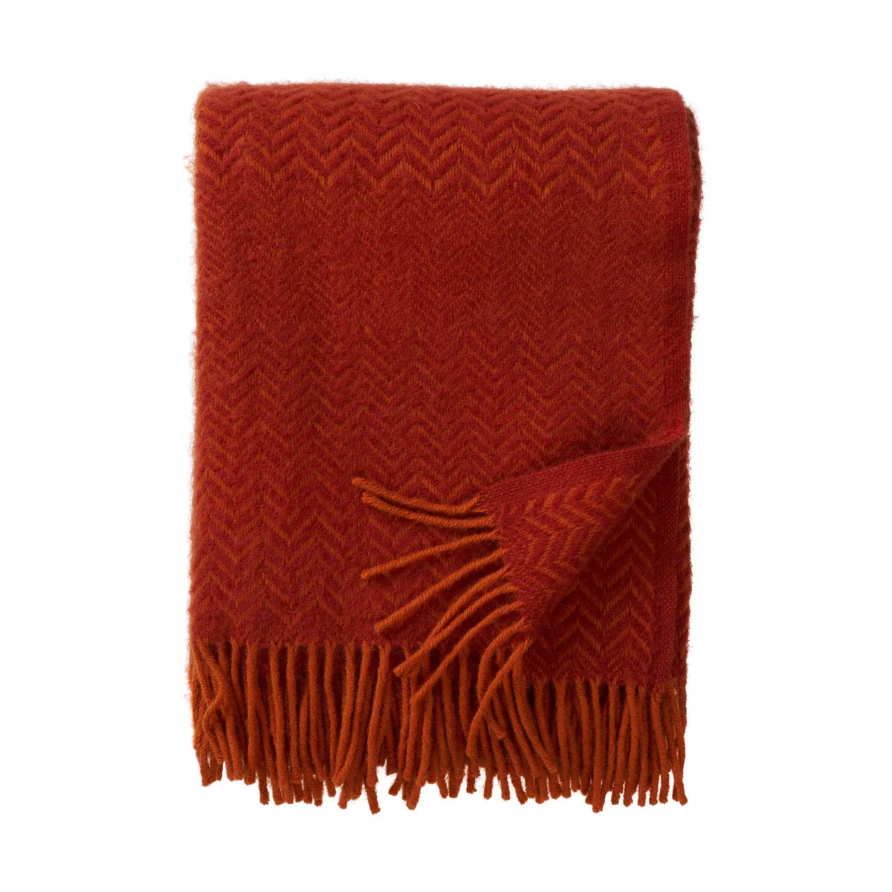 Pled wełniany Zigzag 130x200 cm, Rubin Klippan Yllefabrik