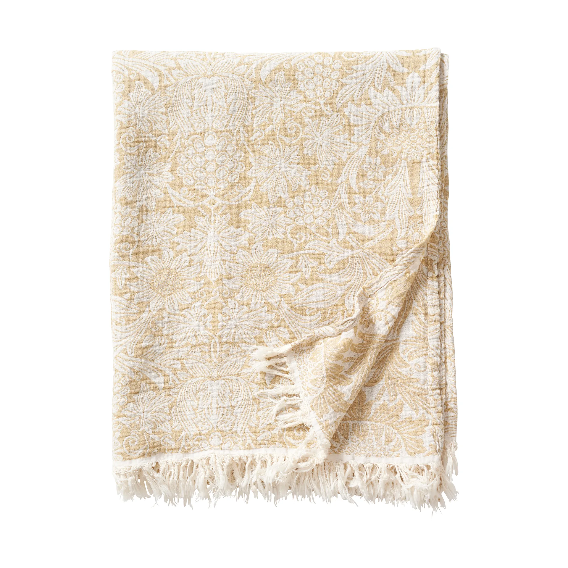 Sunflower bawełniany koc 140x200 cm, Golden Klippan Yllefabrik