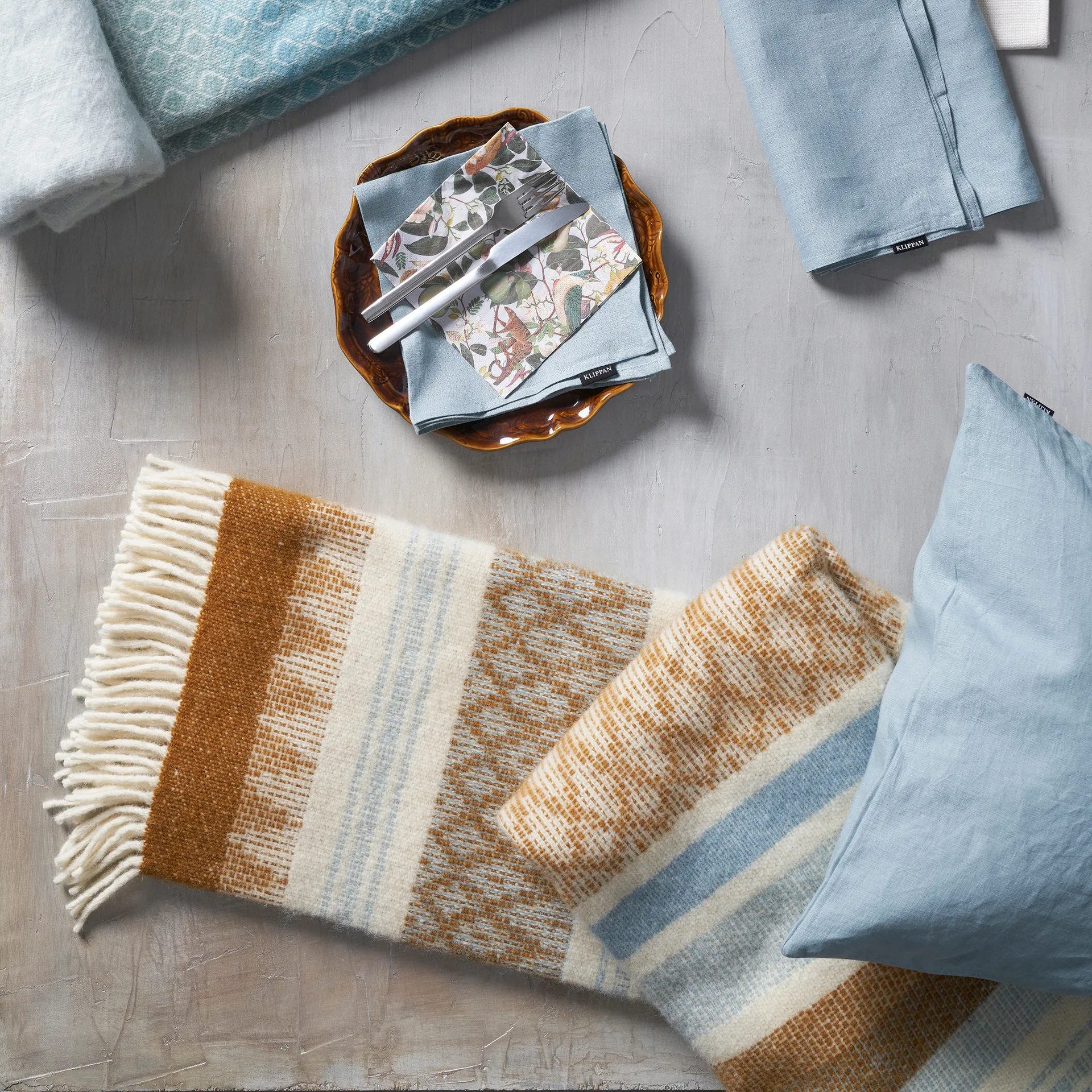 Wełniana plecionka Freja, Bursztynowy Klippan Yllefabrik