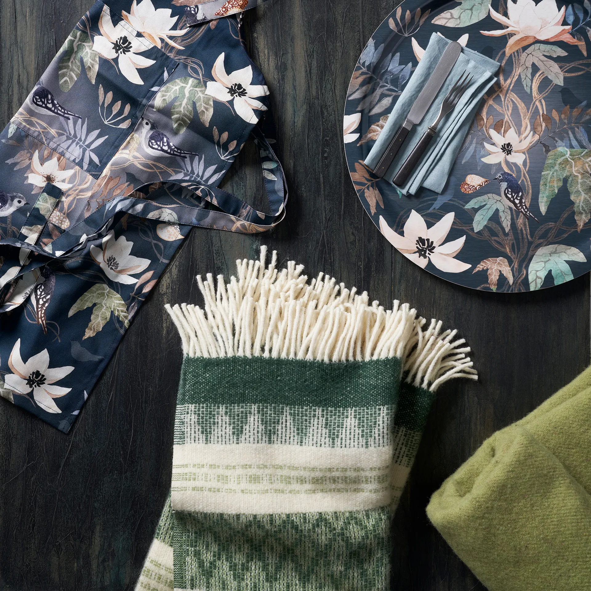 Wełniana plecionka Freja, Drewno Klippan Yllefabrik