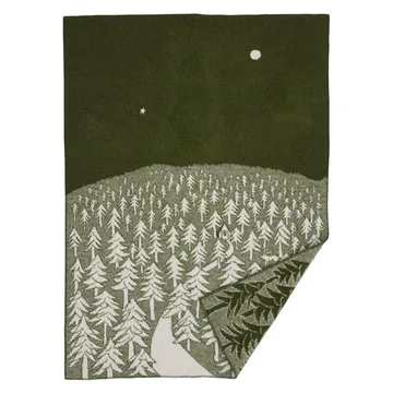 Wełniany koc House in the Forest - Zielony - Klippan Yllefabrik