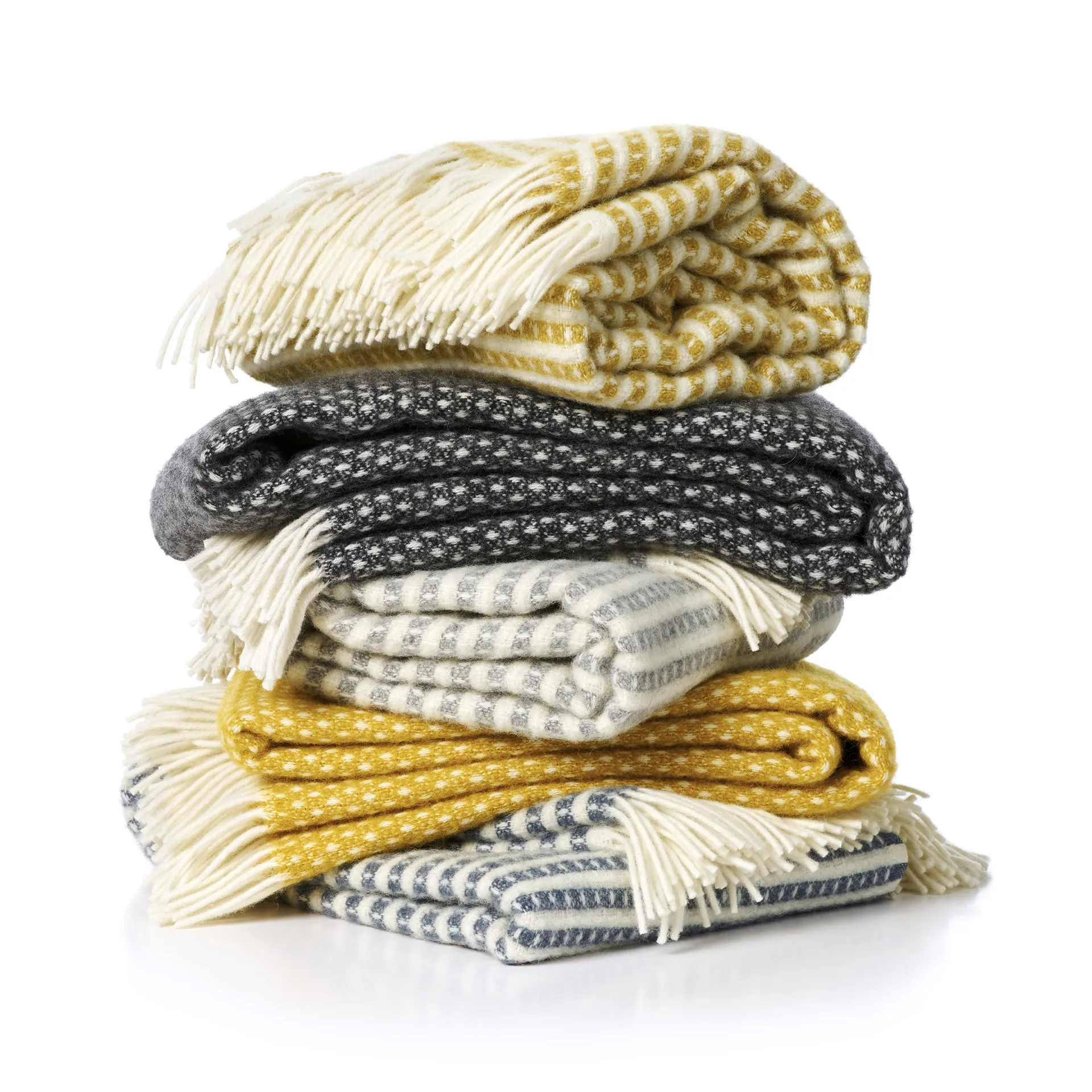 Wełniany pled Knut, ciemny szary Klippan Yllefabrik