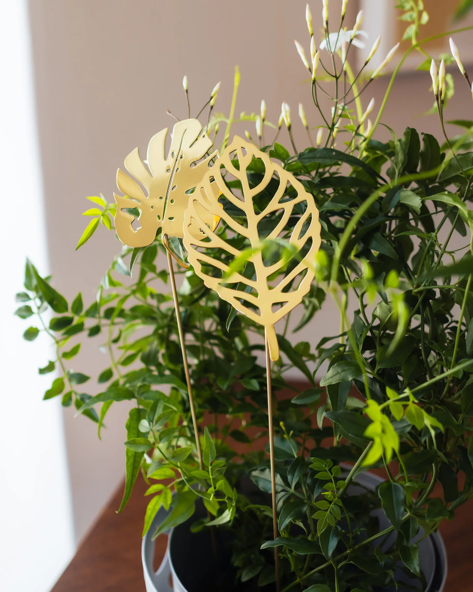 Dekoracja Brass Leaves, 2 szt., Wood KLONG