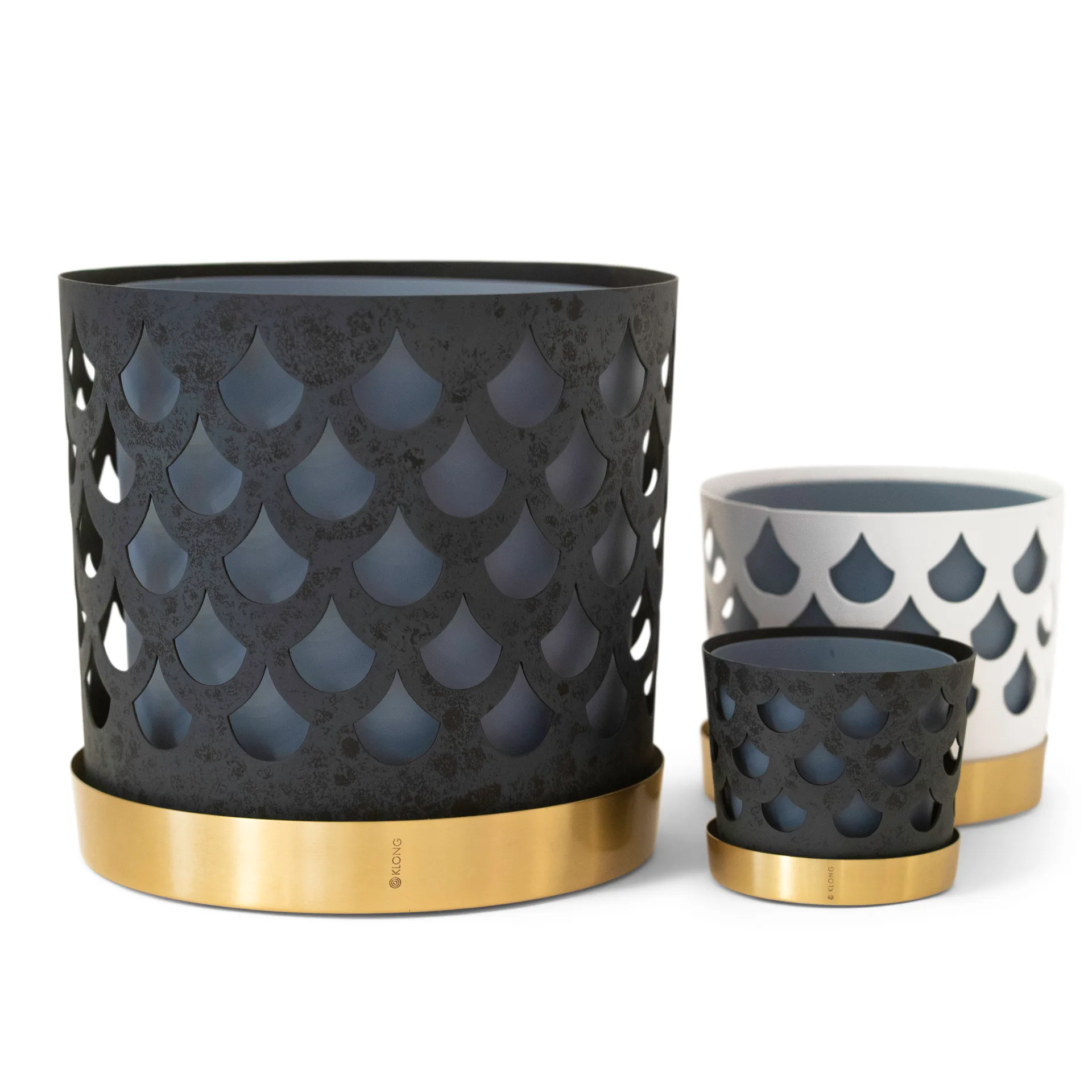 Doniczka Trio, mała Ø12 cm, Niebieski KLONG