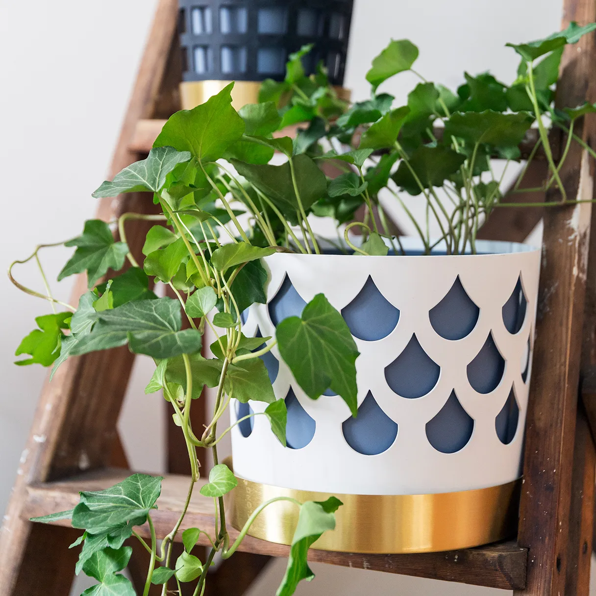 Doniczka Trio, średnia Ø18 cm, Biały KLONG