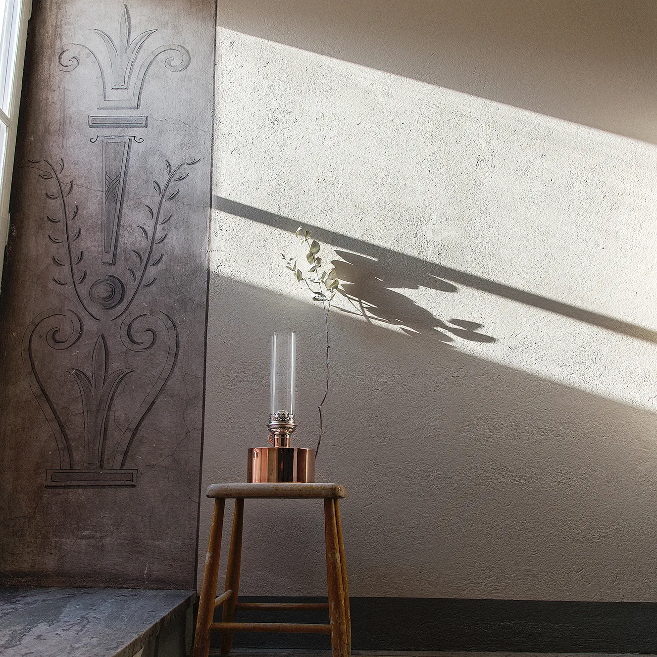 Lampa naftowa Patina duża, miedź KLONG