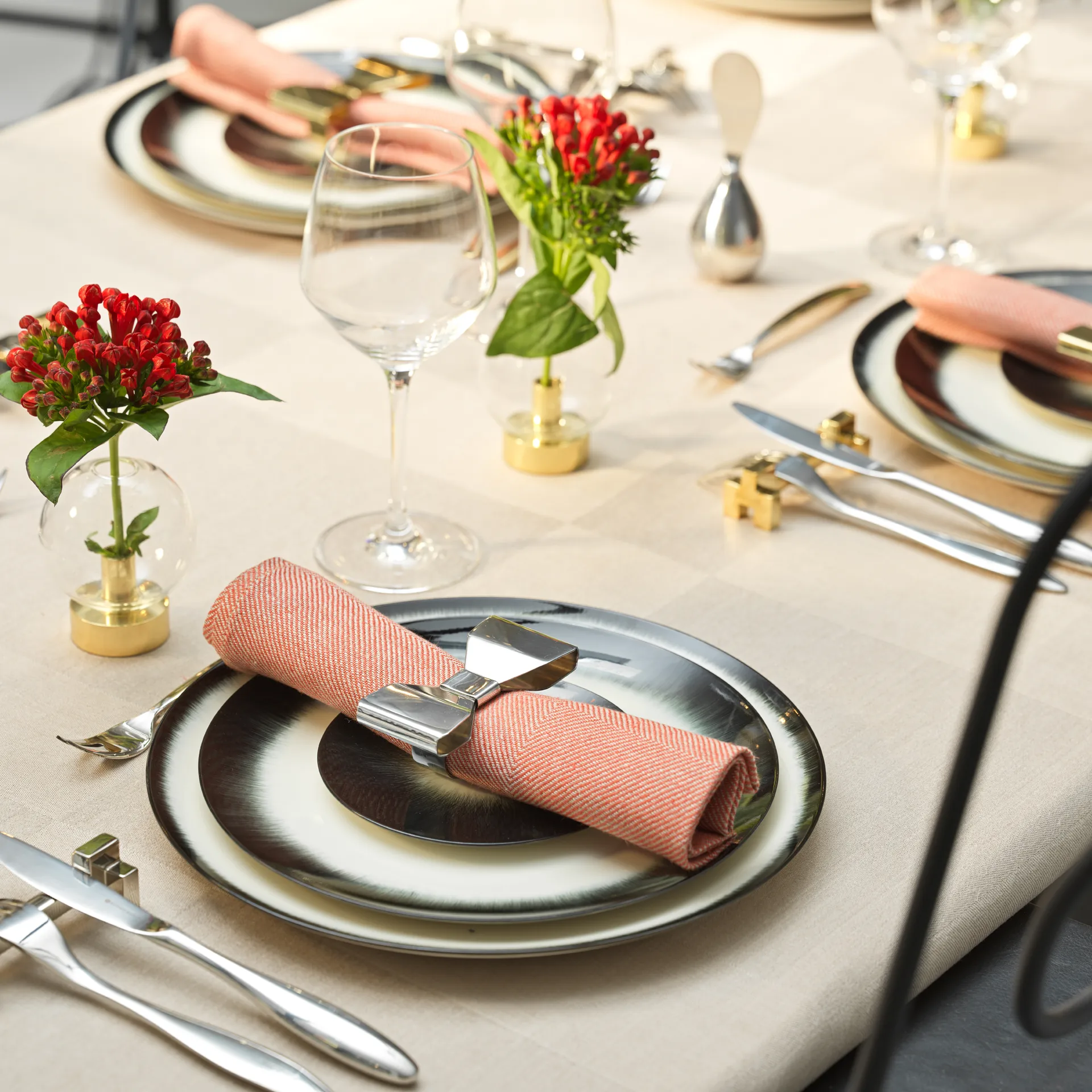 Obrączka na serwetkę Bowie 2 szt., Stal nierdzewna KLONG