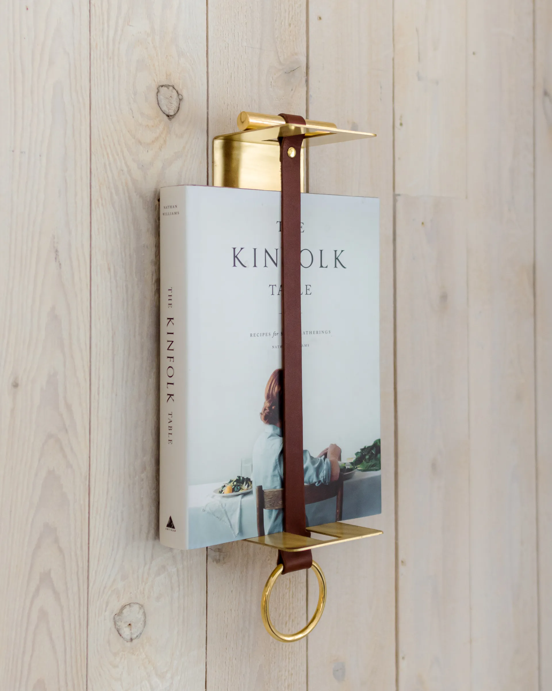 Półka ścienna Strapp 10x33 cm, Mosiądz KLONG