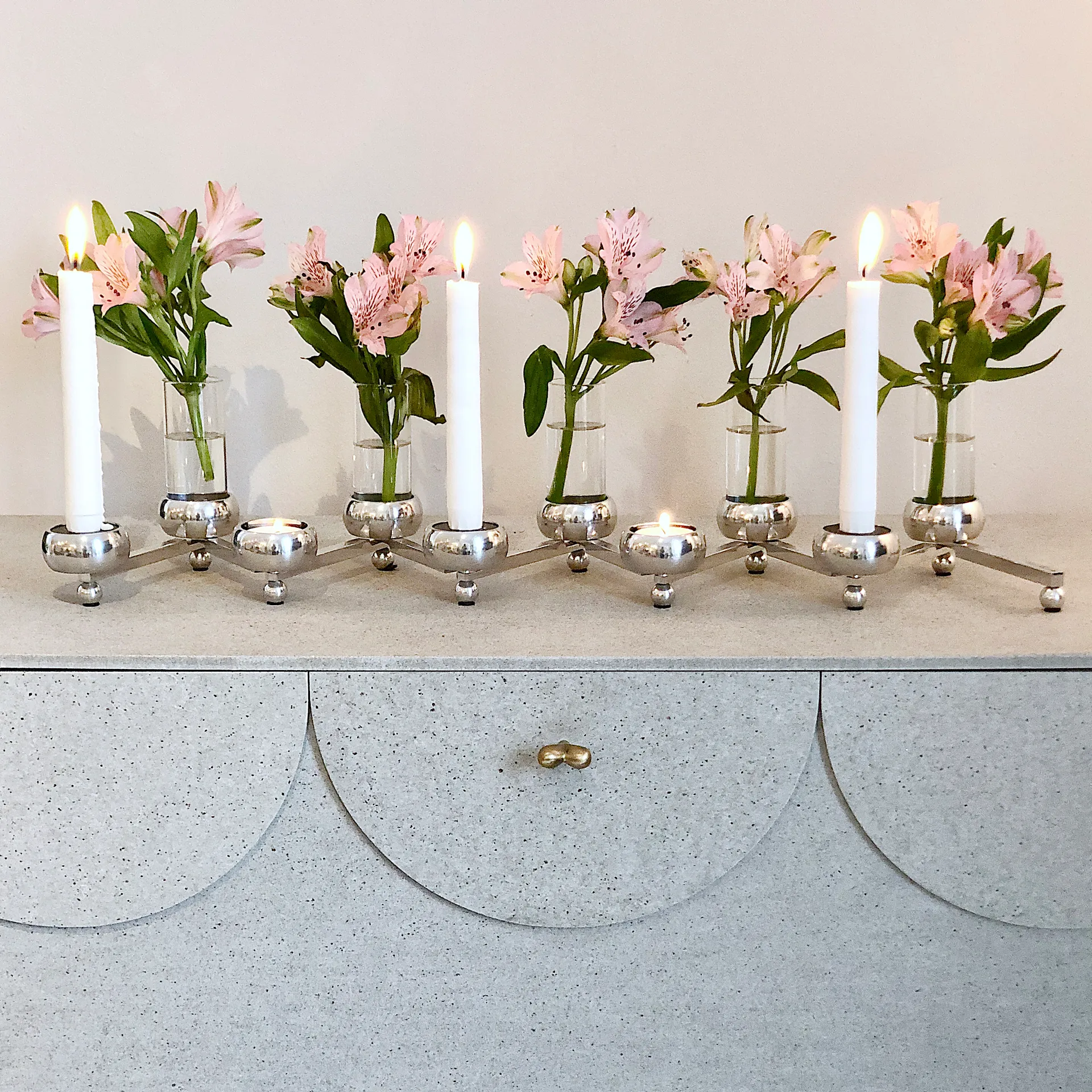 Świecznik Constella duży, aluminium KLONG