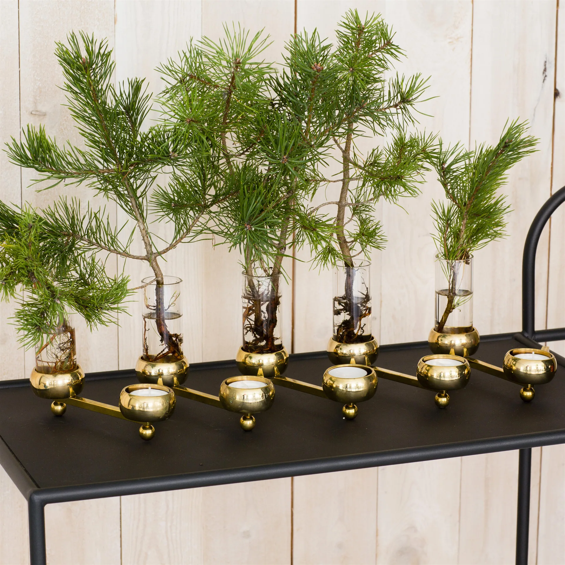 Świecznik Constella duży, mosiądz KLONG