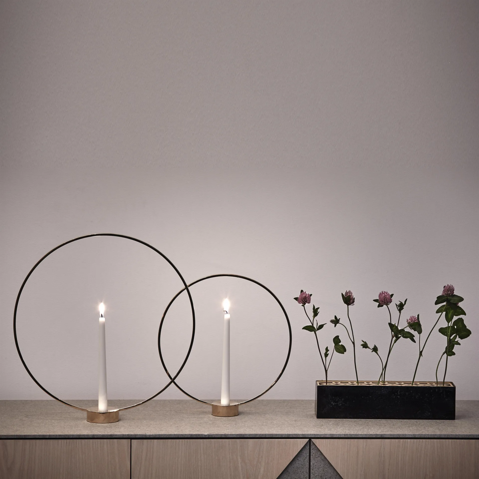 Świecznik Gloria, duży, mosiądz KLONG