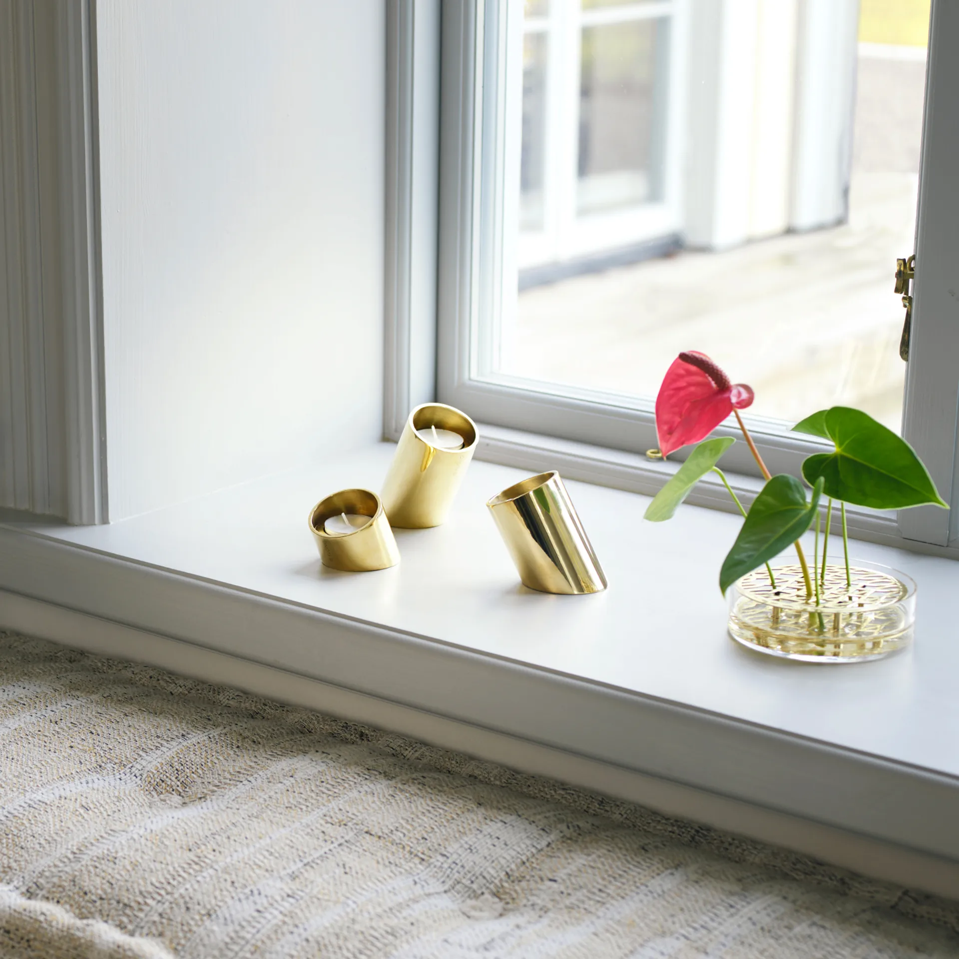 Świecznik Tipp 3 części, Mosiądz KLONG