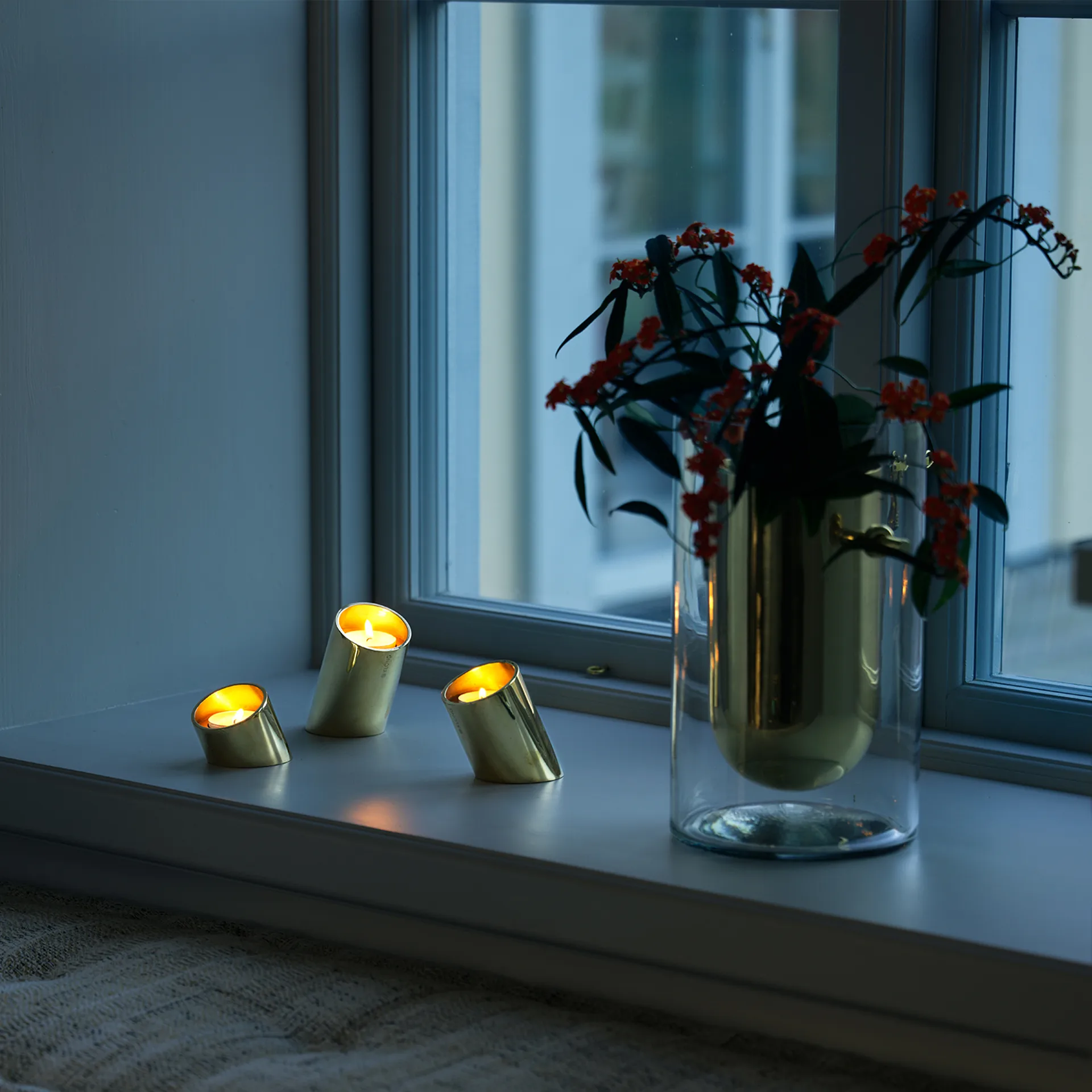 Świecznik Tipp 3 części, Mosiądz KLONG