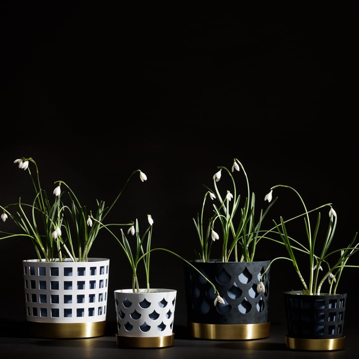 Trio Pot Square doniczka, beżowy, mały Ø12 cm KLONG