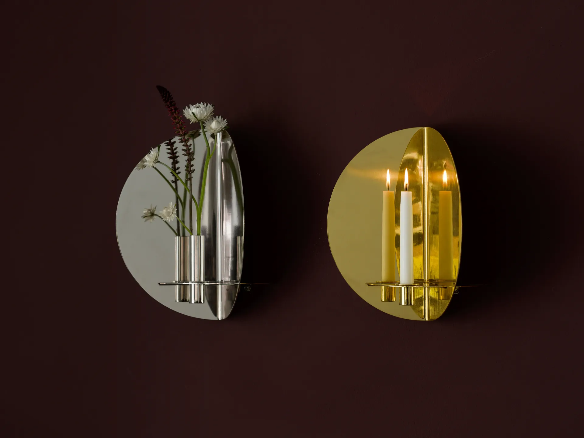 Twilight świecznik ścienny, Mosiądz KLONG