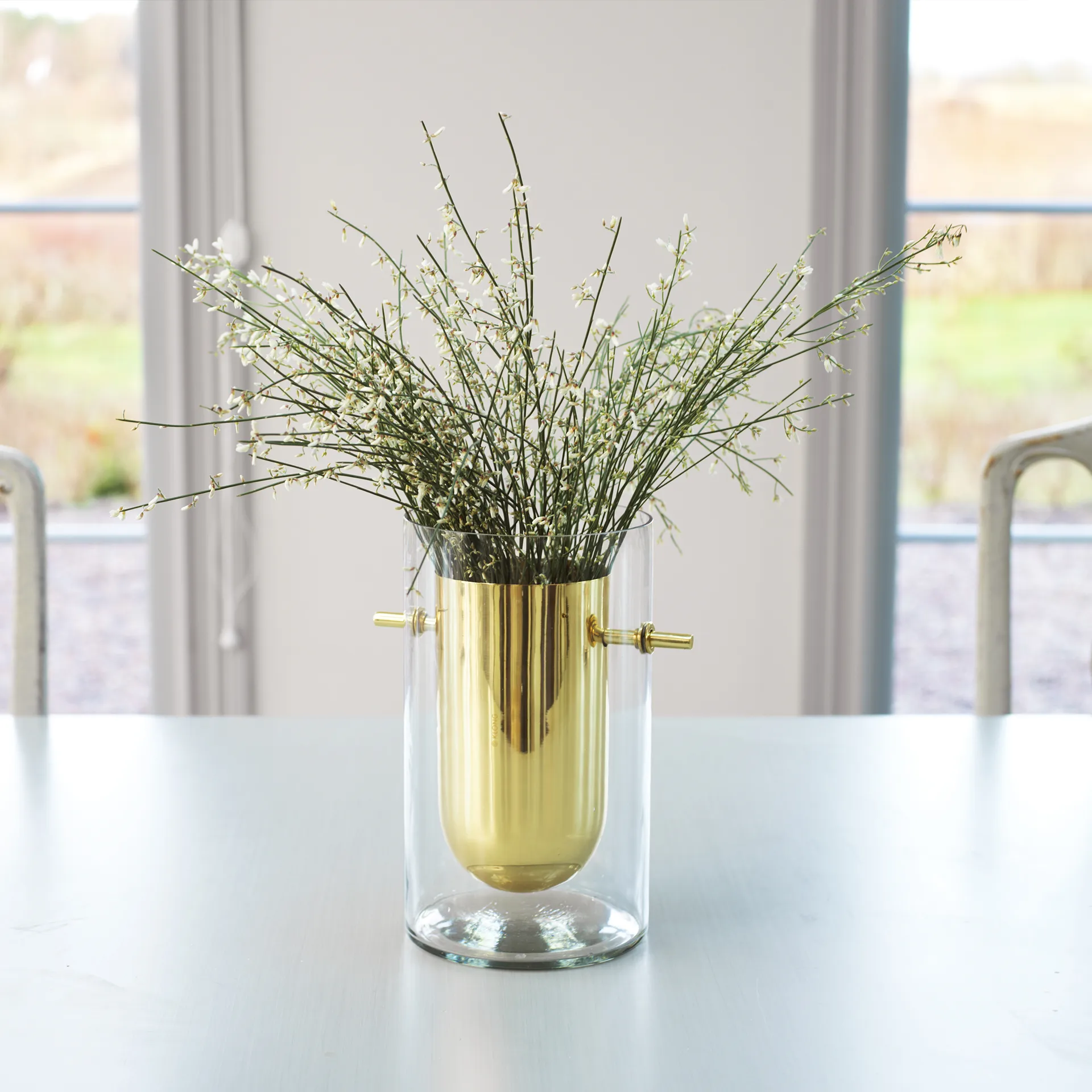 Wazon cylindryczny Alba, Mosiądz KLONG