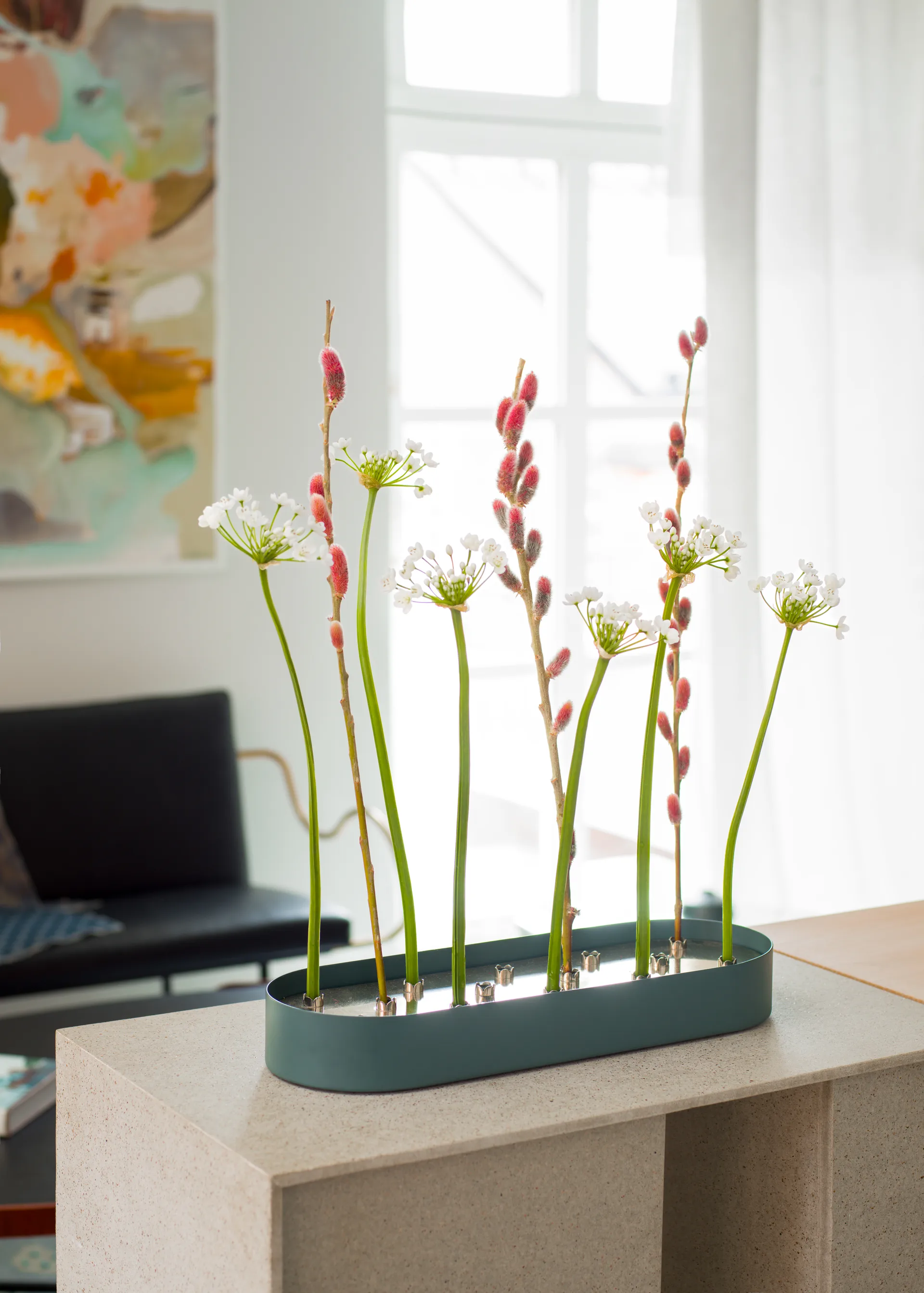 Wielofunkcyjny wazon Jubel 45x14 cm, Steel-blue KLONG