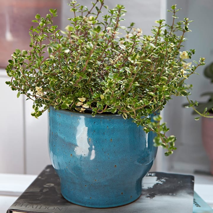 Knabstrup donica zewnętrzna Ø16,5 cm, Dusty blue Knabstrup Keramik