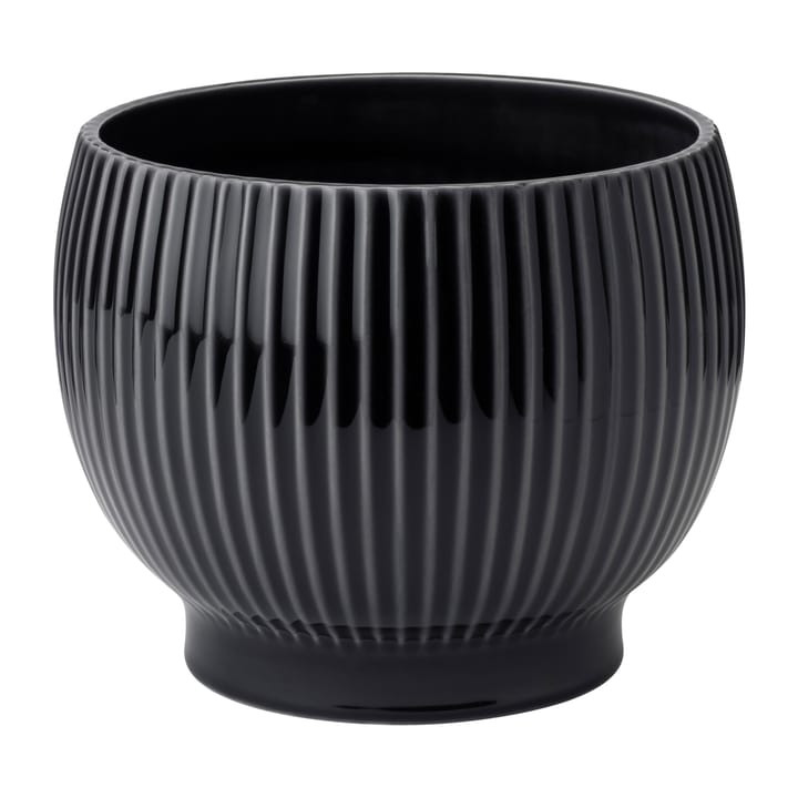 Knabstrup donica żłobiona Ø14,5 cm - Czarny - Knabstrup Keramik