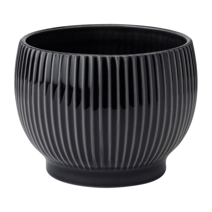 Knabstrup donica żłobiona Ø16,5 cm - Czarny - Knabstrup Keramik