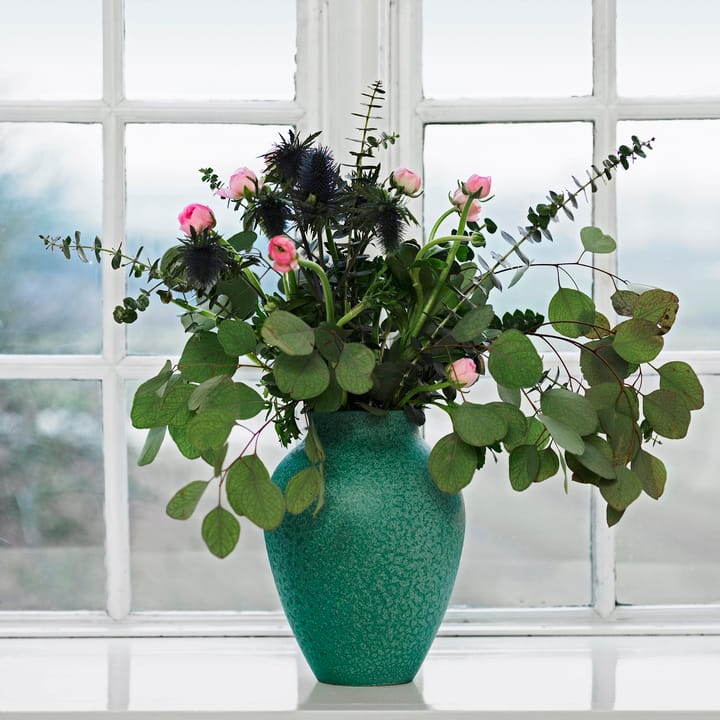 Knabstrup wazon 27 cm, zielony Knabstrup Keramik