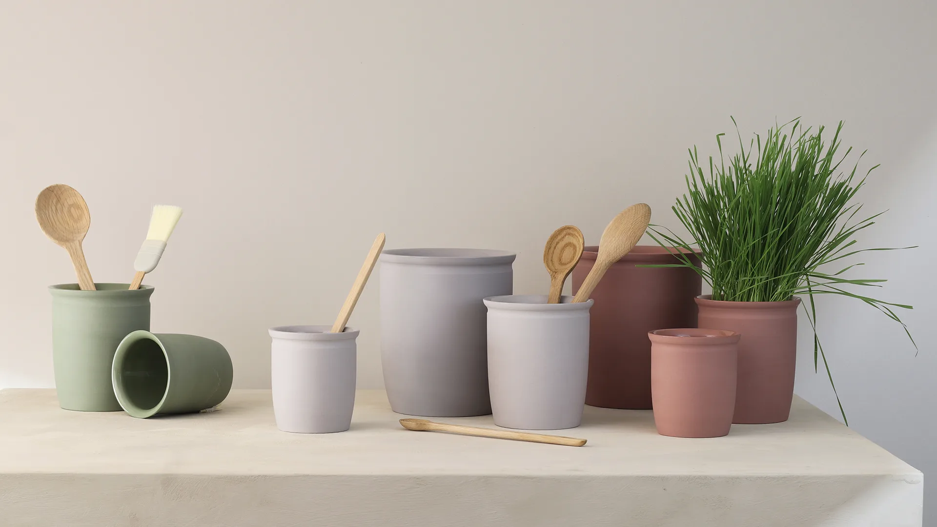 Słoik gliniany Knabstrup, Dark rose, 1 l Knabstrup Keramik