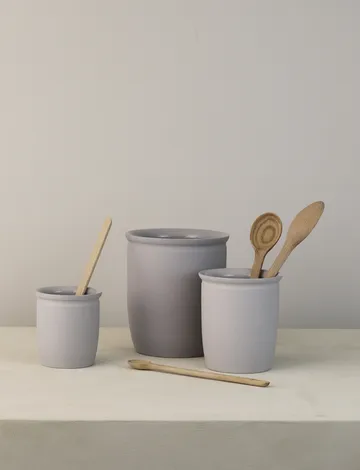 Słoik gliniany Knabstrup - Grey, 1 L - Knabstrup Keramik