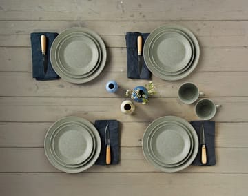 Talerz stołowy Knabstrup zieleń oliwkowa - 22 cm - Knabstrup Keramik