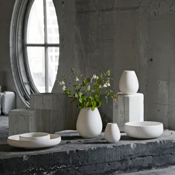 Wazon Earth 14 cm - Limonkowo-biały - Knabstrup Keramik